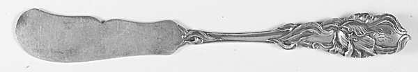 Tulip (Sterling, 1910) Monogram Flat Handle Butter Spreader by Fessenden