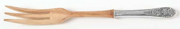 Crown Princess (Sterling, 1949) Salad Serving Fork with Wooden Prongs
