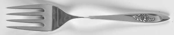 Romance Rose (Sterling, 1960) Medium Solid Cold Meat Serving Fork