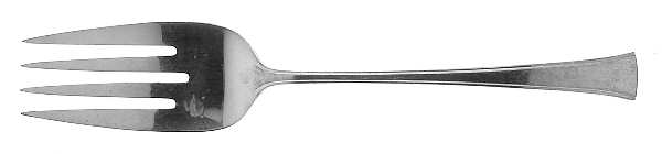 Tranquility (Sterling, 1947) Large Solid Cold Meat Serving Fork