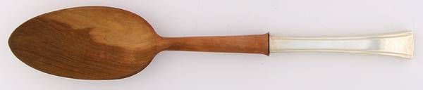 Tranquility (Sterling, 1947) Salad Serving Spoon Wooden Bowl