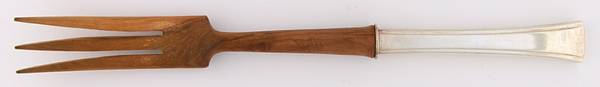 Tranquility (Sterling, 1947) Salad Serving Fork Wooden Prongs