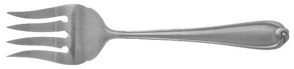 Knot (Stainless, 18-8) Medium Solid Cold Meat Serving Fork