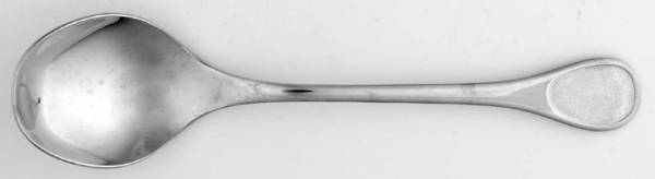 Happy Day-Plain (Stainless) Round Bowl Soup Spoon (Cream Soup)