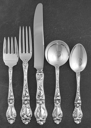 Lily-Floral (Sterling, 1910) 5 Piece Place Size Setting