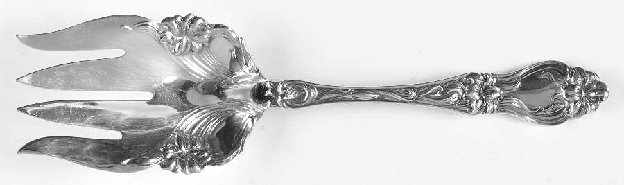 Lily-Floral (Sterling, 1910) Solid Salad Serving Fork