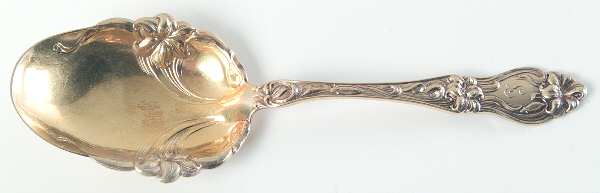 Lily-Floral (Sterling, 1910) Solid Salad Serving Spoon