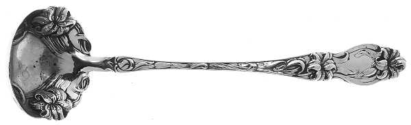 Lily-Floral (Sterling, 1910) Solid Piece Cream Ladle