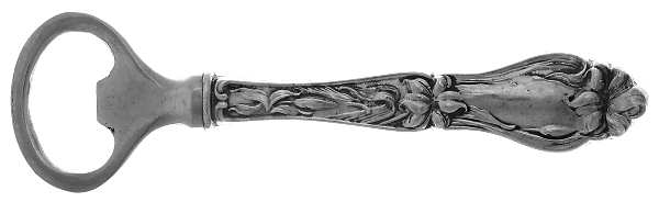 Lily-Floral (Sterling, 1910) Bottle Opener with Stainless Bowl