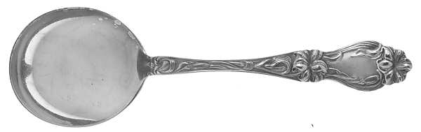Lily-Floral (Sterling, 1910) Round Bowl Soup Spoon (Cream Soup)