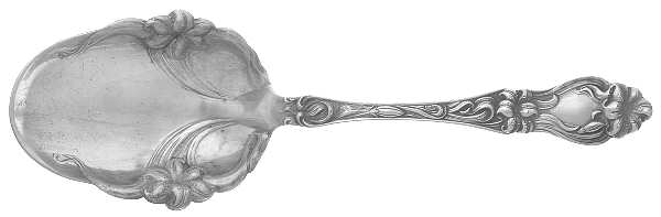 Lily-Floral (Sterling, 1910) Solid Salad Serving Spoon