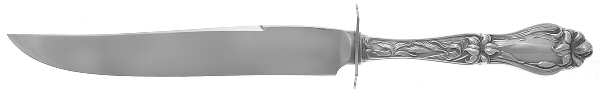 Lily-Floral (Sterling, 1910) Small Steak Carving Knife with Stainless Blade
