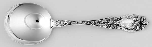 Lily-Floral (Sterling, 1910) Round Bowl Soup Spoon (Gumbo)