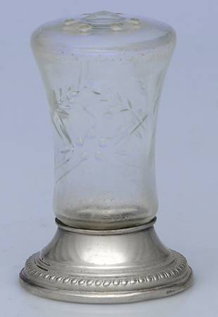 Sterling Hollowware Individual Crystal & Sterling Weighted Salt Shaker