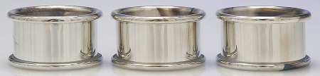 Silverplate Hollowware Napkin Ring - Set of 3