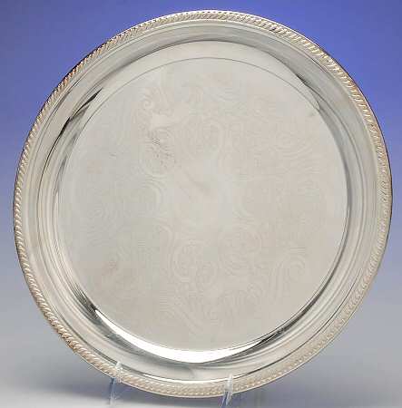 Silverplate Hollowware 12" Round Tray