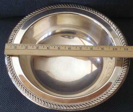 Silverplate Hollowware Round Covered Vegetable No Lid