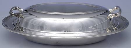 Silverplate Hollowware 12" Oval Double Vegetable
