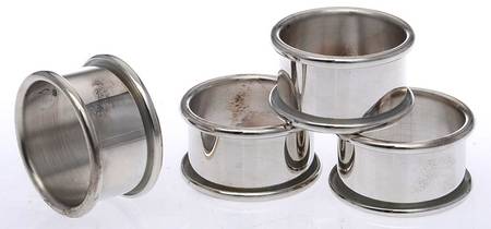 Silverplate Hollowware Napkin Ring - Set of 4