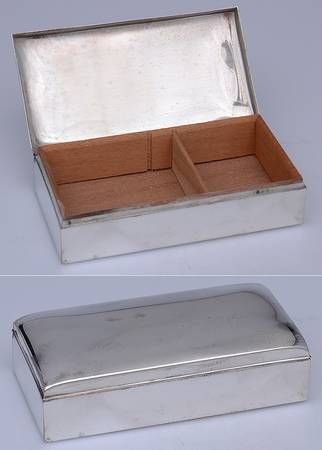 Silverplate Hollowware Cedar Lined Cigarette Box