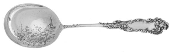 Baronial (Sterling, 1890) Bright Cut Bowl Sugar Spoon