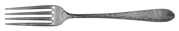 Colonial-Hand Hammered-Tws (Sterling, 1970) Fork