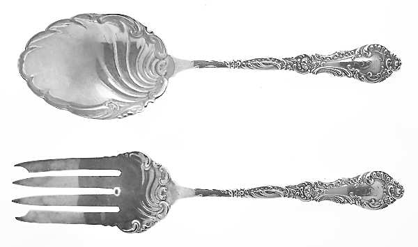 Crystal (Sterling, 1895, 1922) (2 Pc) Solid Salad Set
