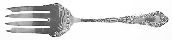 Crystal (Sterling, 1895, 1922) Solid Salad Serving Fork