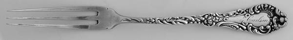 Crystal (Sterling, 1895, 1922) Monogram Strawberry Fork