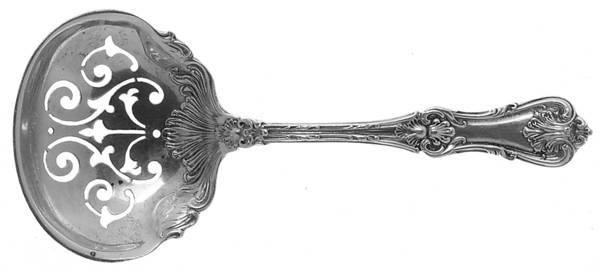 Federal Cotillion (Sterling, 1901, No Monograms) Solid Bon Bon Spoon with Pierced Bowl