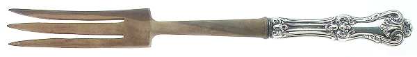 Federal Cotillion (Sterling, 1901, No Monograms) Salad Serving Fork with Wooden Prongs
