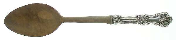 Federal Cotillion (Sterling, 1901, No Monograms) Salad Serving Spoon with Wooden Bowl