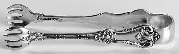 Federal Cotillion (Sterling, 1901, No Monograms) Large Sugar Tongs