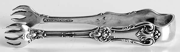 Federal Cotillion (Sterling, 1901, No Monograms) Small Sugar Tongs