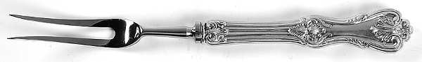 Federal Cotillion (Sterling, 1901, No Monograms) Large Stainless-Prong Roast Carving Fork