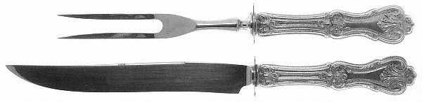Federal Cotillion (Sterling, 1901, No Monograms) Small Steak 2-Piece Carving Set w/Stainless Blade