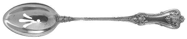 Federal Cotillion (Sterling, 1901, No Monograms) Pierced Bowl Short Handle Olive Spoon