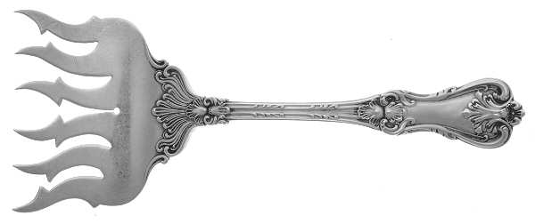 Federal Cotillion (Sterling, 1901, No Monograms) Large Solid Tined Sardine Serving Fork