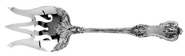 Federal Cotillion (Sterling, 1901, No Monograms) Medium Solid Cold Meat Serving Fork