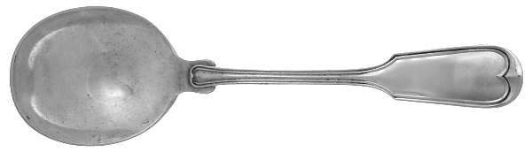 Fiddle Thread (Sterling, 1902, No Monos) Round Bowl Soup Spoon (Gumbo)