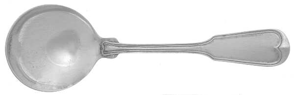 Fiddle Thread (Sterling, 1902, No Monos) Round Bowl Soup Spoon (Cream Soup)