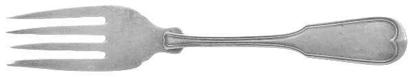 Fiddle Thread (Sterling, 1902, No Monos) Individual Salad Fork