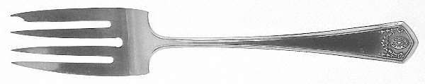 Georgian Garland (Sterling, 1914) Small Solid Cold Meat Serving Fork