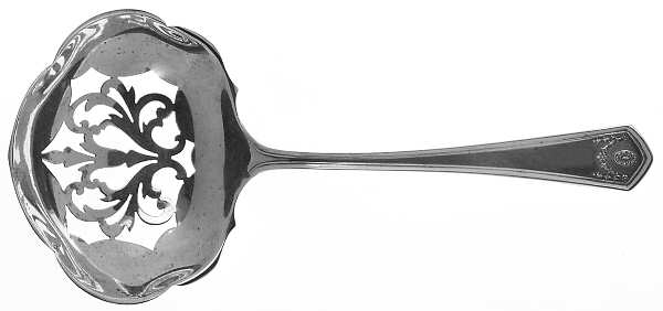 Georgian Garland (Sterling, 1914) Solid Bon Bon Spoon with Pierced Bowl