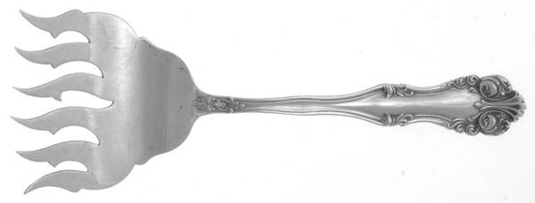George VI (Sterling, 1912) Large Solid Tined Sardine Serving Fork