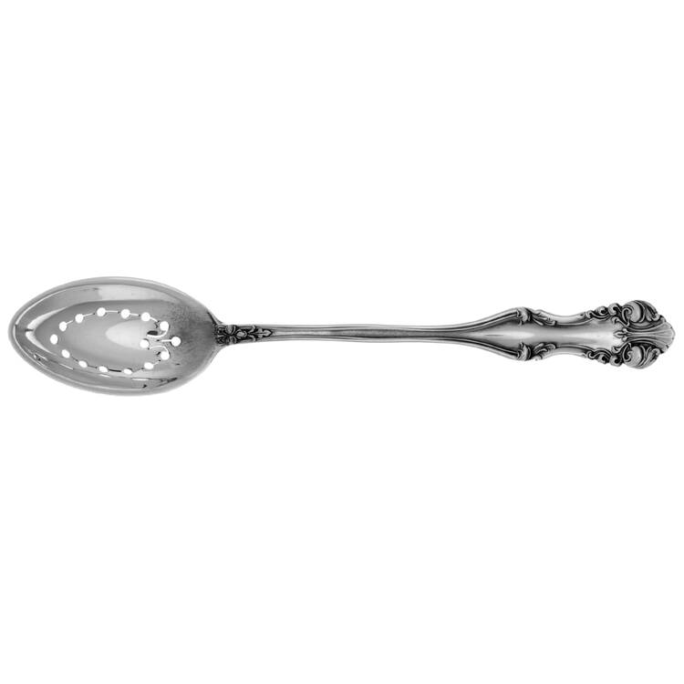 George VI (Sterling, 1912) Pierced Bowl Short Handle Olive Spoon