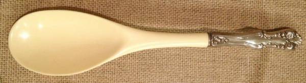 George VI (Sterling, 1912) Salad Serving Spoon with Plastic Bowl
