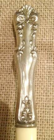 George VI (Sterling, 1912) Salad Serving Fork with Plastic Prongs