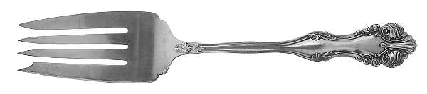 George VI (Sterling, 1912) Small Solid Cold Meat Serving Fork