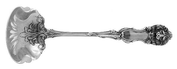 Lion (Sterling, 1903, No Monograms) Solid Piece Cream Ladle